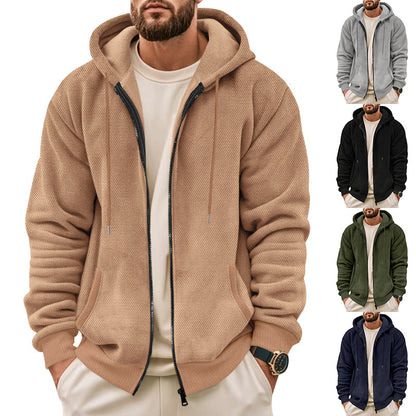 Men's Fashion Casual Zippered Hooded Sweatshirt