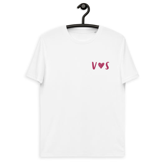 T-shirt maglietta HEART personalizzata con iniziale e cuore ricamato | Unisex | Simpatica idea regalo | regalo di matrimonio - T-shirt Boutique