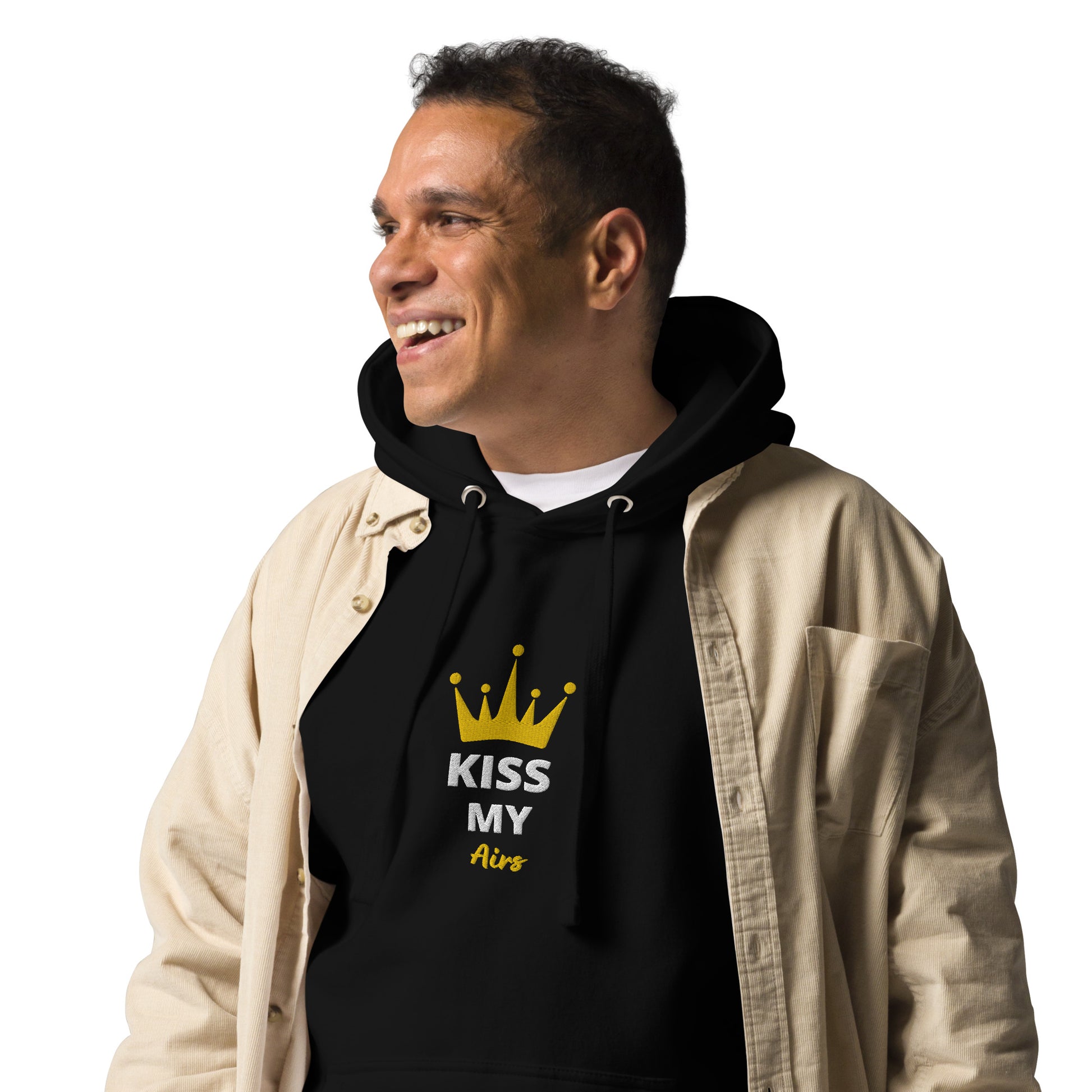 KISS MY AIRS Felpa con cappuccio unisex con logo ricamato - T-shirt Boutique